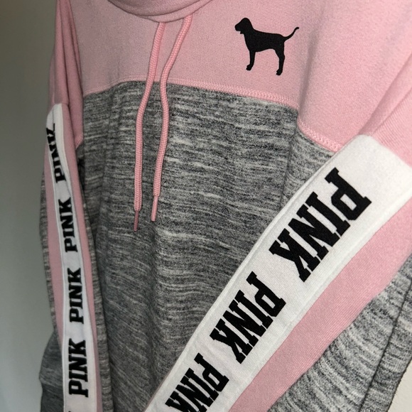 Victoria's Secret Pink and Gray Cowl Neck Sweater - Picture 2 of 4